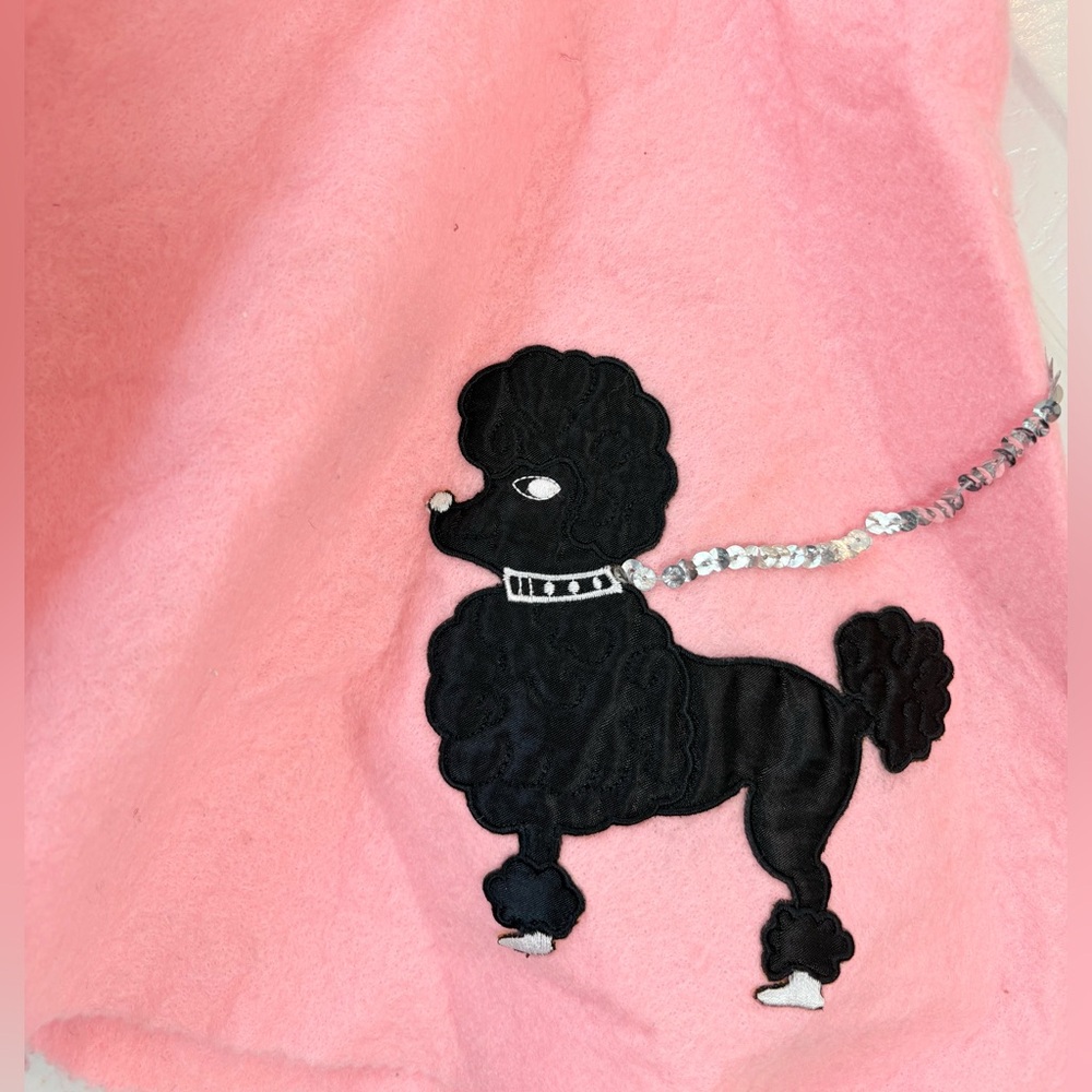 Vintage Girls Pink Felt Poodle Skirt Small - Picture 2 of 5